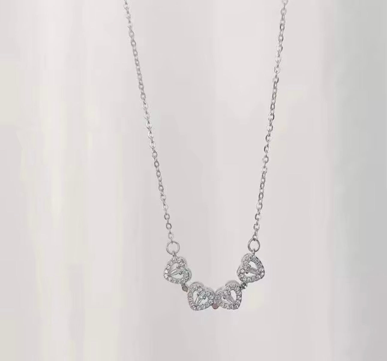 Glow Four Love Hearts Pendant Necklace