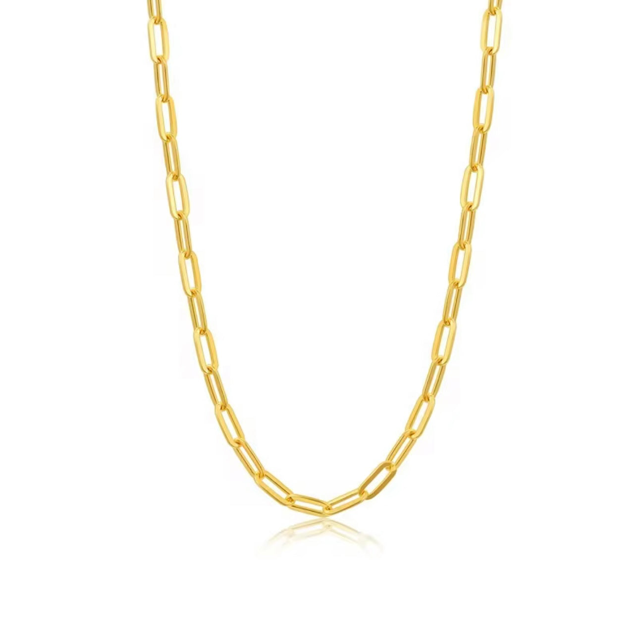 Carrie Gold Paperclip Chain Necklace