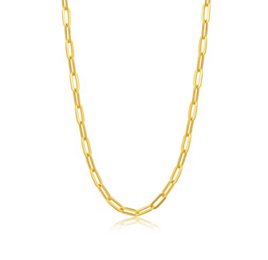 Carrie Gold Paperclip Chain Necklace