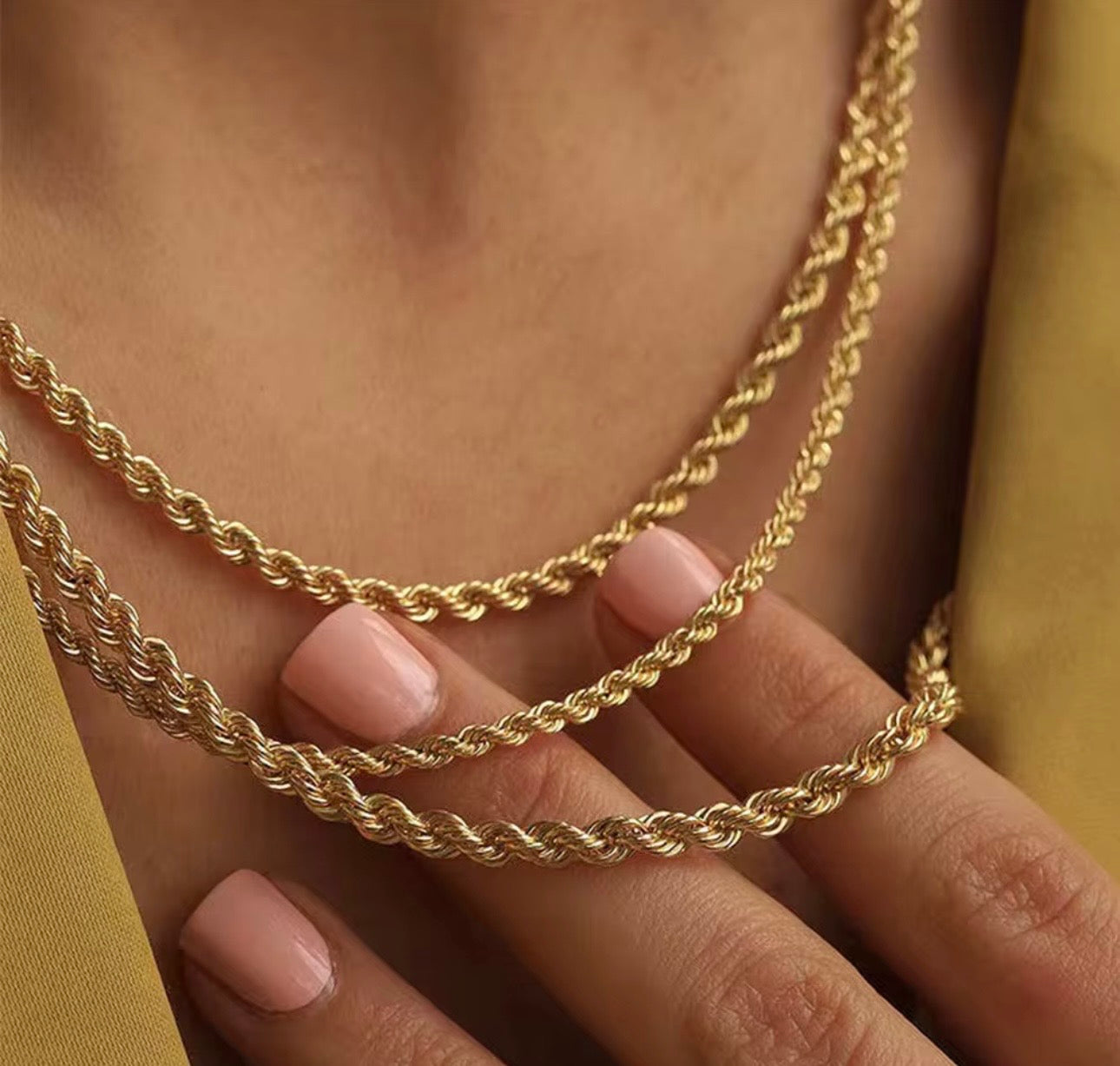 Adaku Gold Rope Chain Necklace