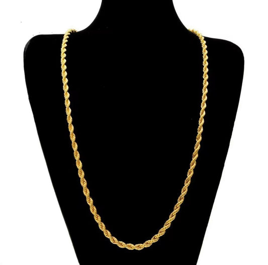 Adaku Gold Rope Chain Necklace