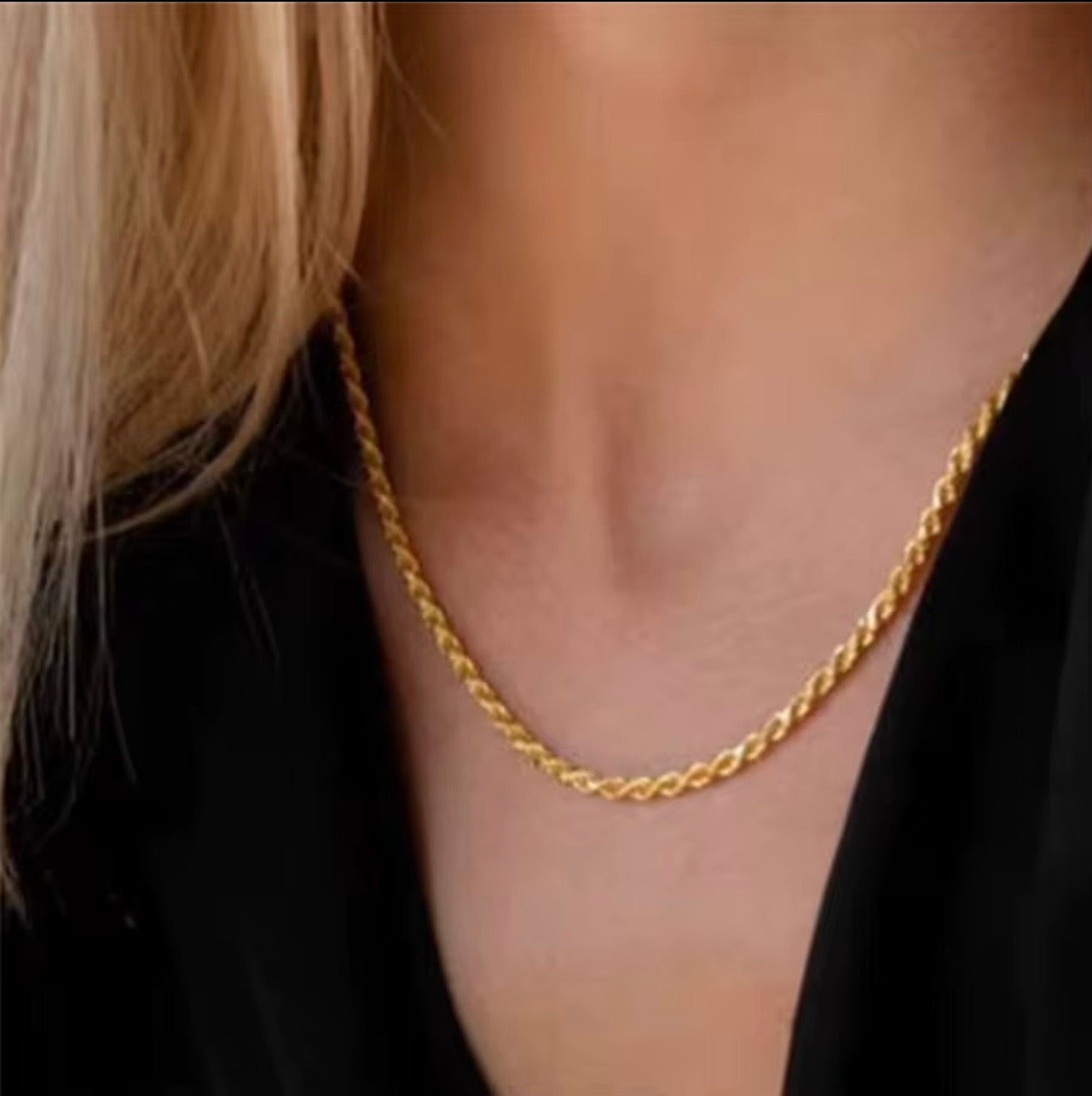 Adaku Gold Rope Chain Necklace