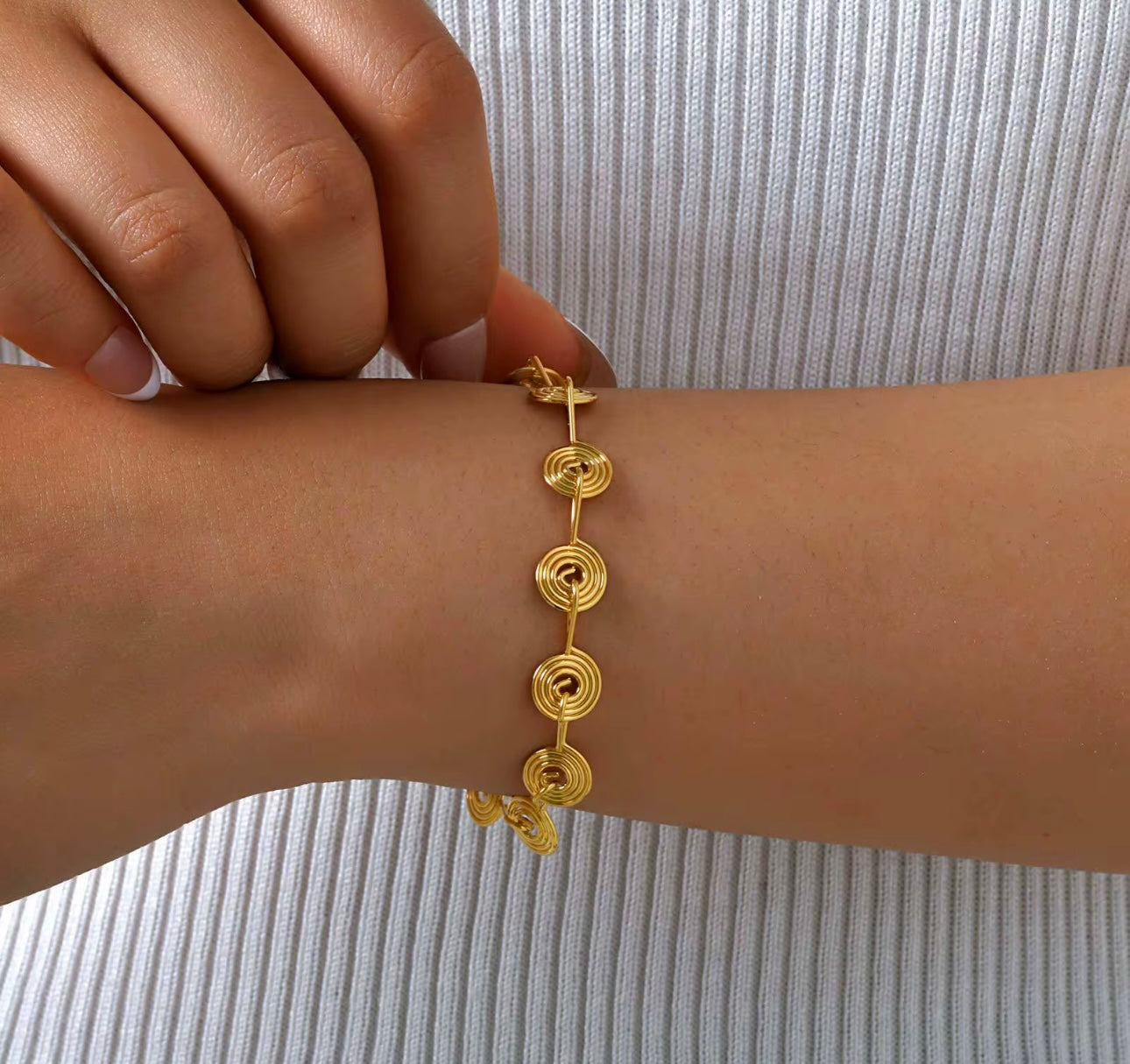 Amara Gold Spiral Bracelet