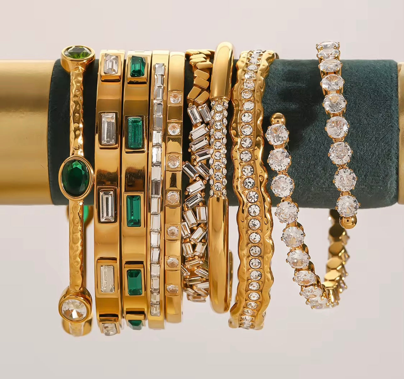 Green Onyx Cuff Bracelet