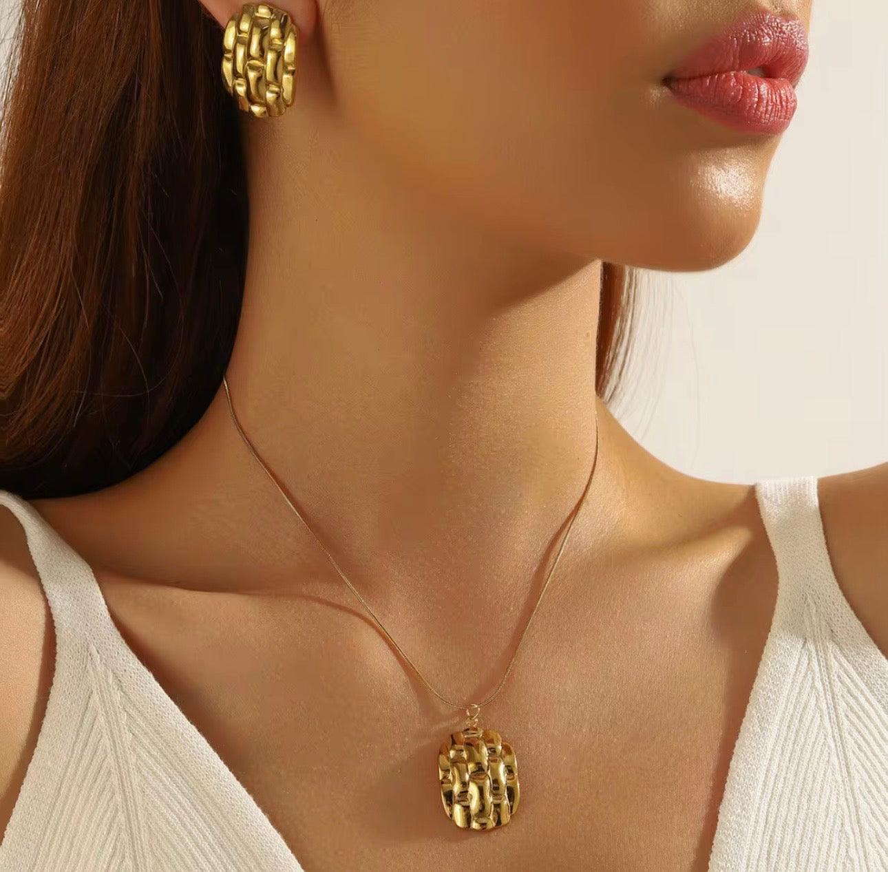 Amalfi Woven Statement Necklace Set