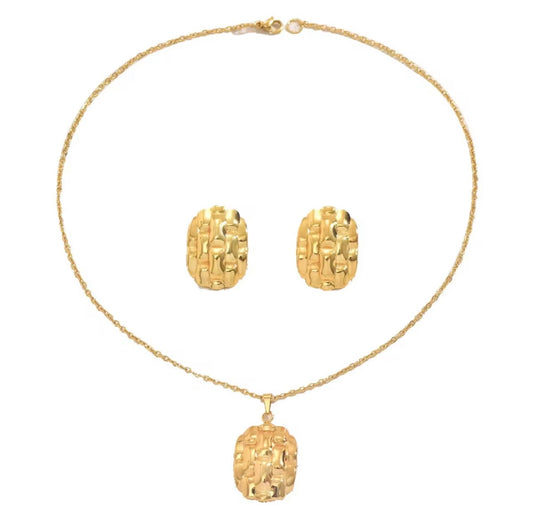 Amalfi Woven Statement Necklace Set