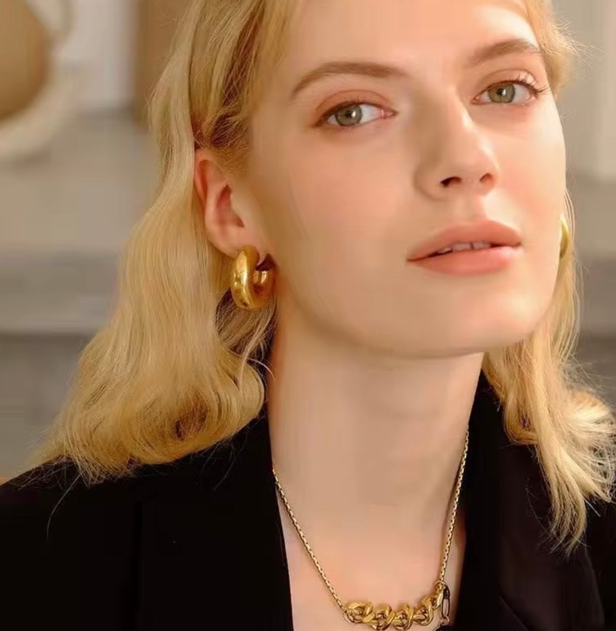 Gina Statement Hoop Earrings