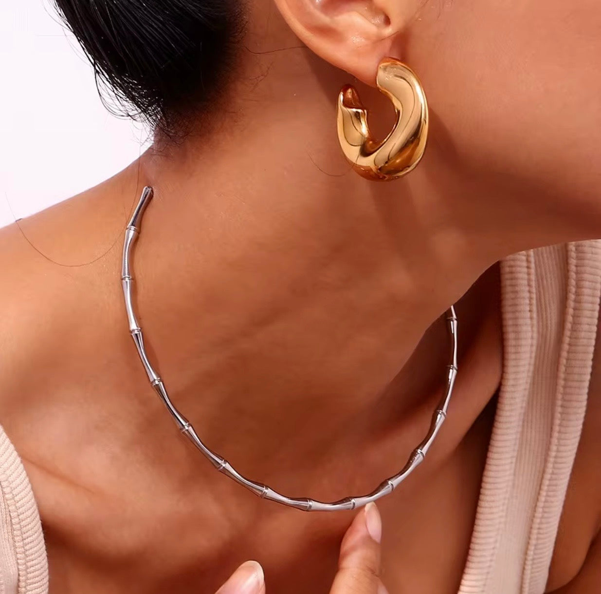 Gina Statement Hoop Earrings
