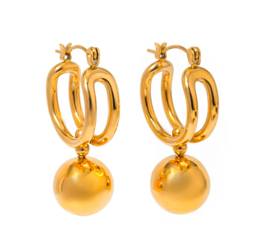 Elegant 18K Gold Plated Drop Earrings