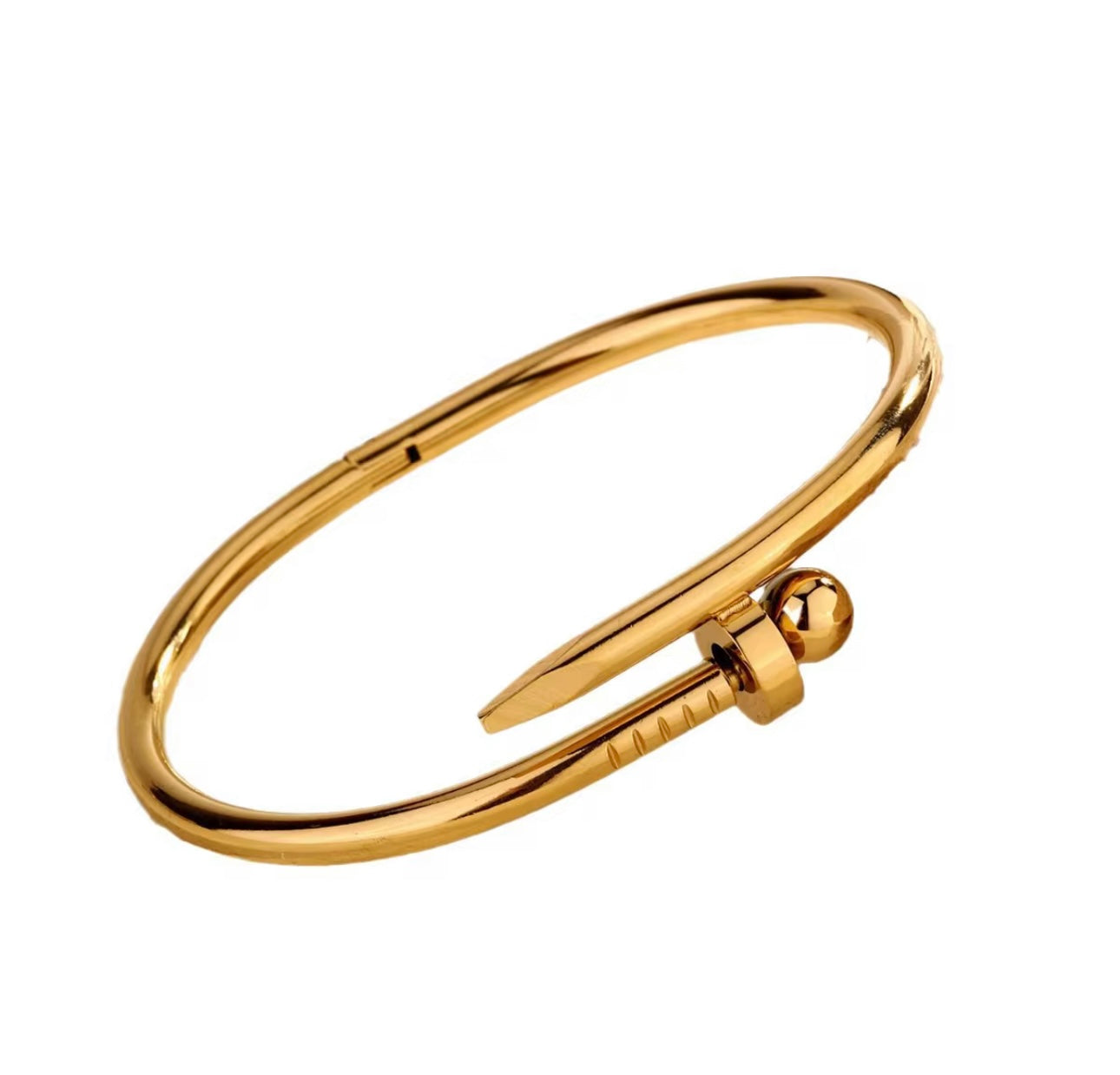 Aurora Gold Elegant Nail Screw Bracelet
