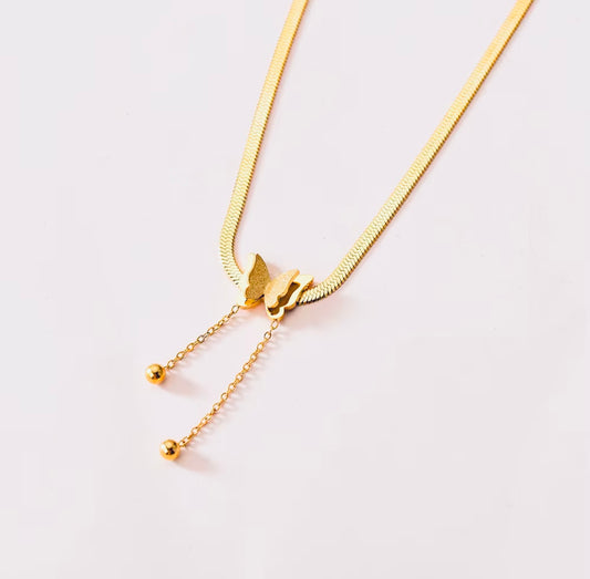 Elegant Tassel Butterfly Necklace