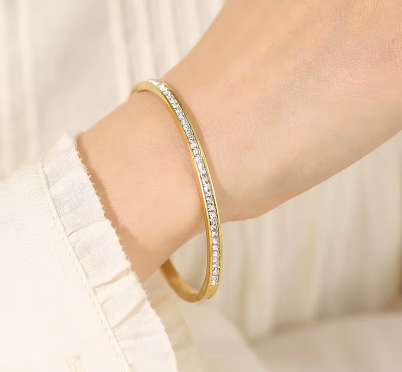 Luxe Glow Diamante Bangle Bracelet