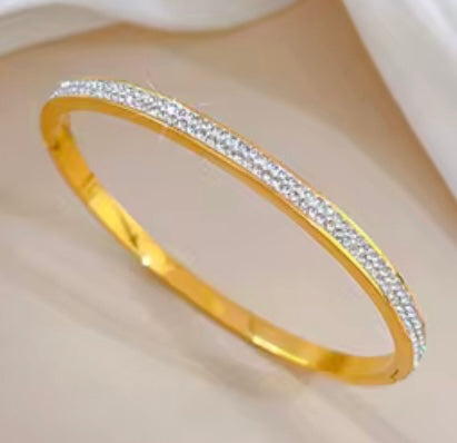 Luxe Glow Diamante Bangle Bracelet