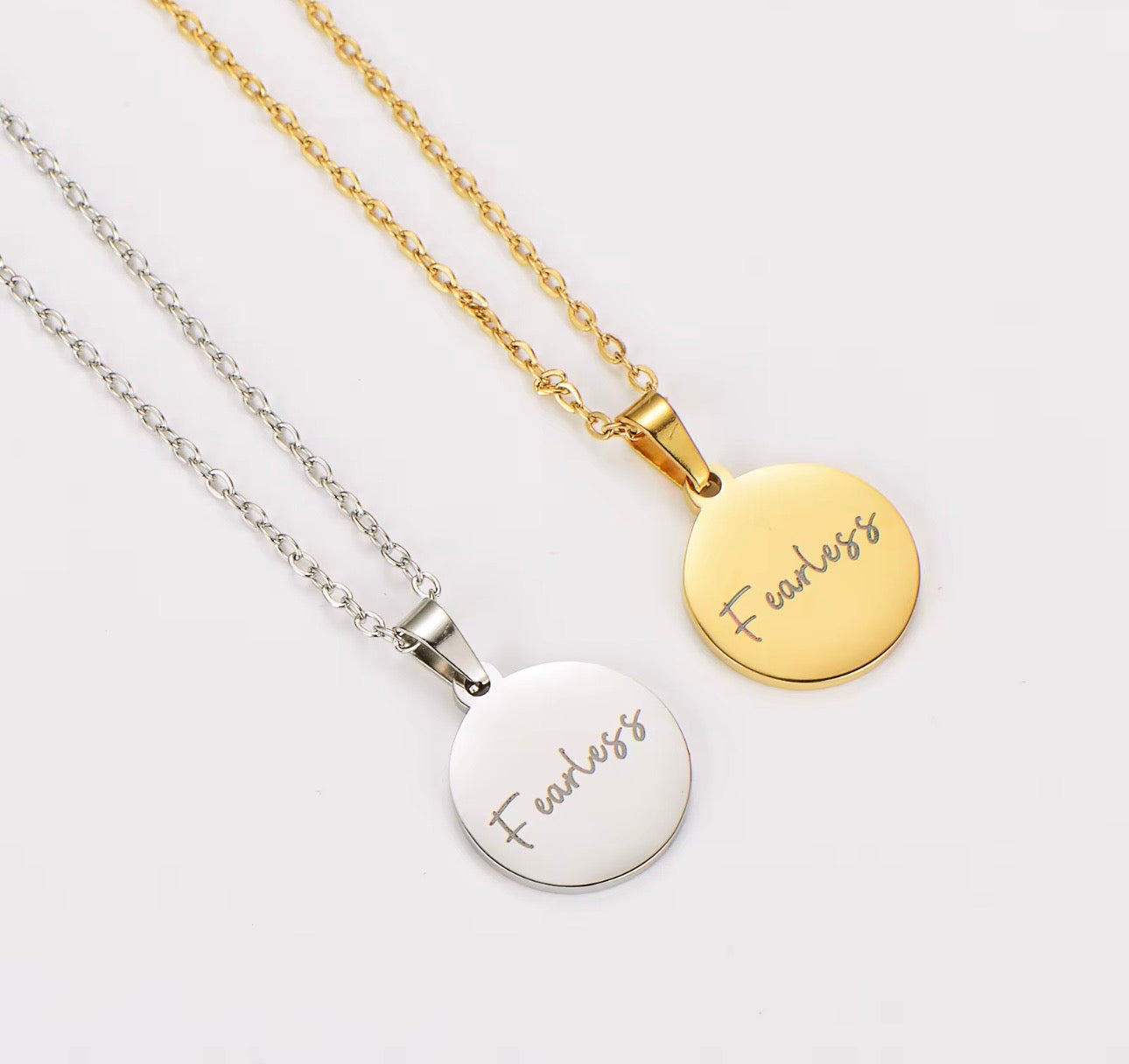 Fearless Affirmation Pendant Necklace