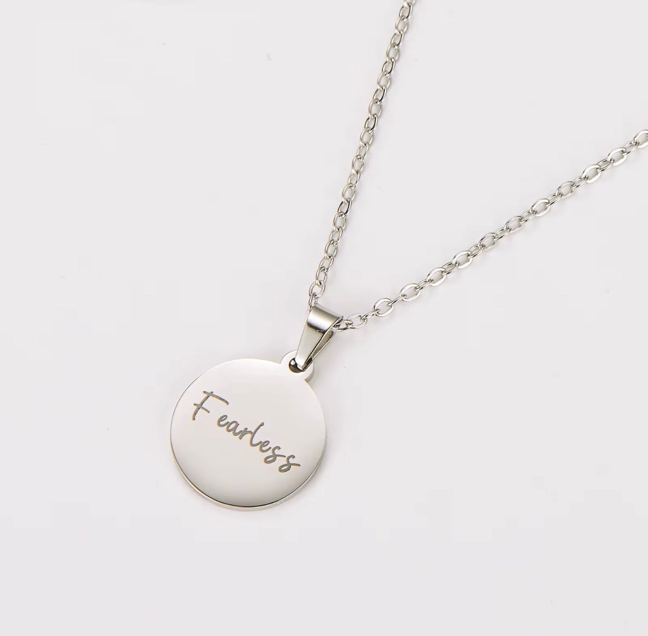 Fearless Affirmation Pendant Necklace