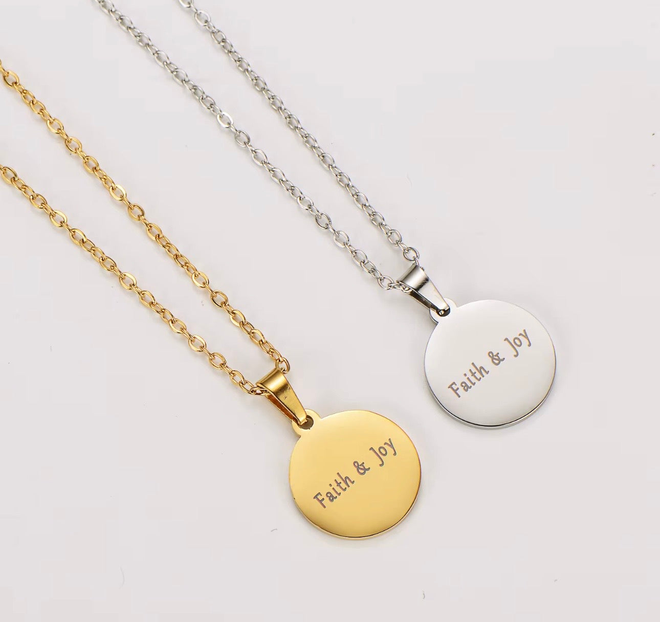 Faith and Joy Pendant Necklace
