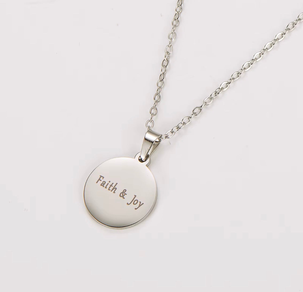 Faith and Joy Pendant Necklace