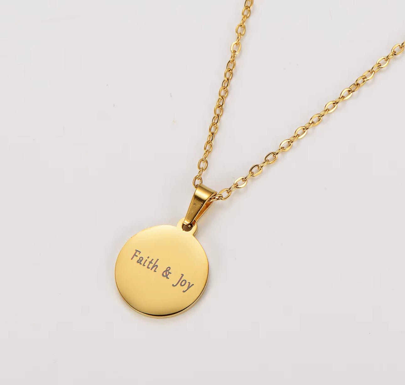 Faith and Joy Pendant Necklace