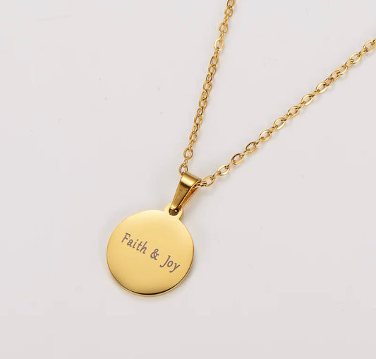 Faith and Joy Pendant Necklace