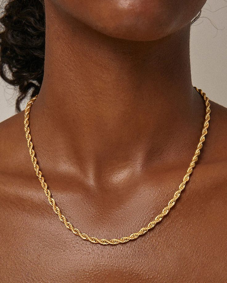 Adaku Gold Rope Chain Necklace