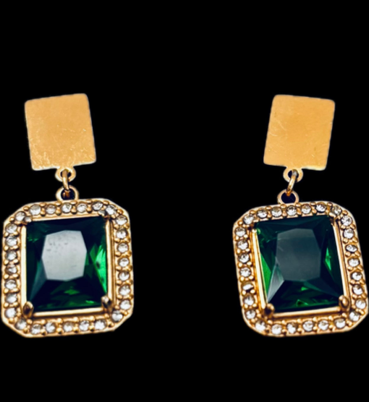 Emerald Green Drop Earrings