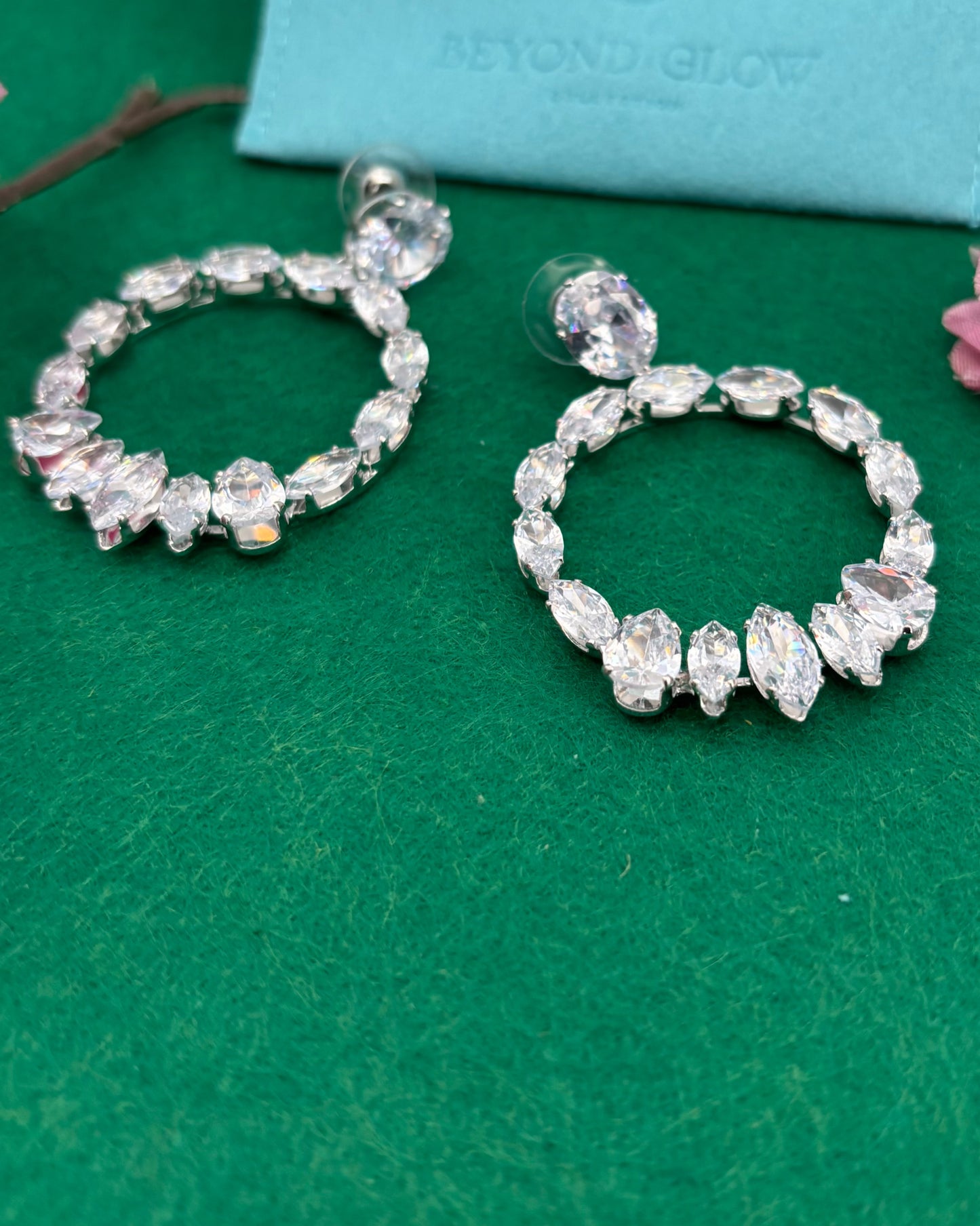 Alessandra Crystal Oversized Hoop Earrings