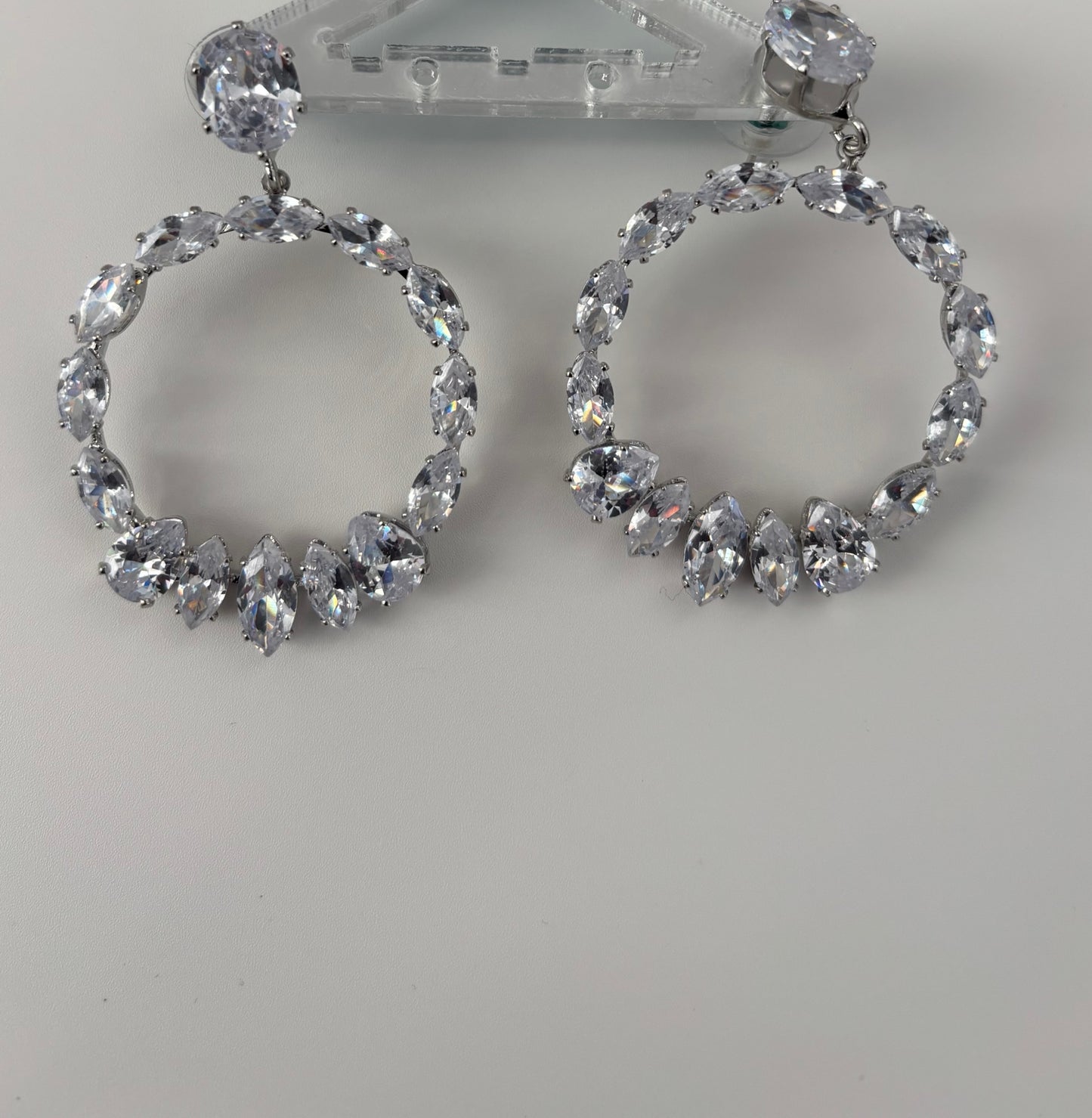 Alessandra Crystal Oversized Hoop Earrings